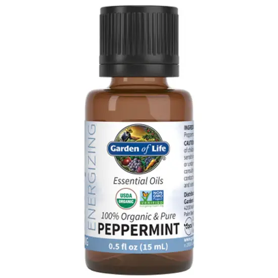 Organic Peppermint Essential Oil 0.5 oz. by Garden of Life